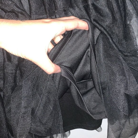 Cocktail Prom Wedding Party Sequin Mesh Ruffle High Waist Black Dress XL - Picture 5 of 8